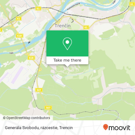 Generála Svobodu, rázcestie map