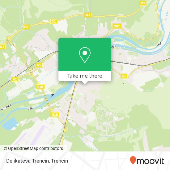 Delikatesa Trencin map