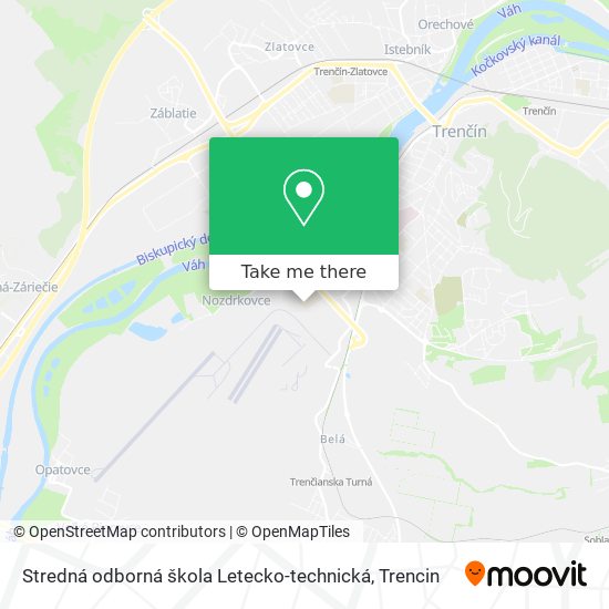 Stredná odborná škola Letecko-technická map