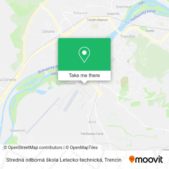 Stredná odborná škola Letecko-technická map