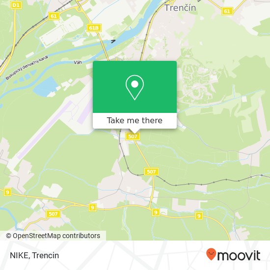 NIKE, 507 911 01 Trenčín map