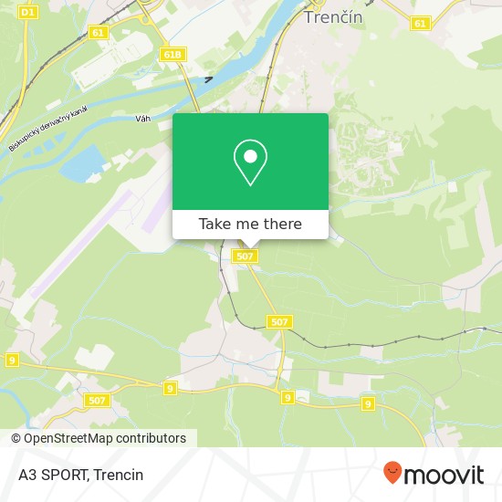 A3 SPORT, 911 01 Trenčín map