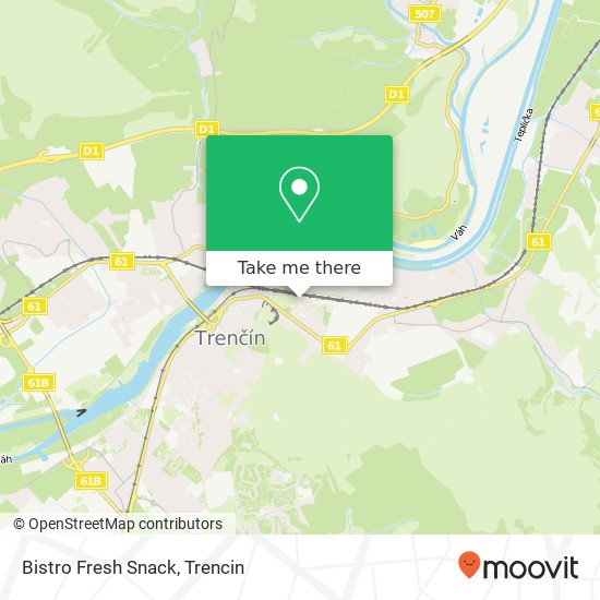 Bistro Fresh Snack, Železničná 911 01 Trenčín map