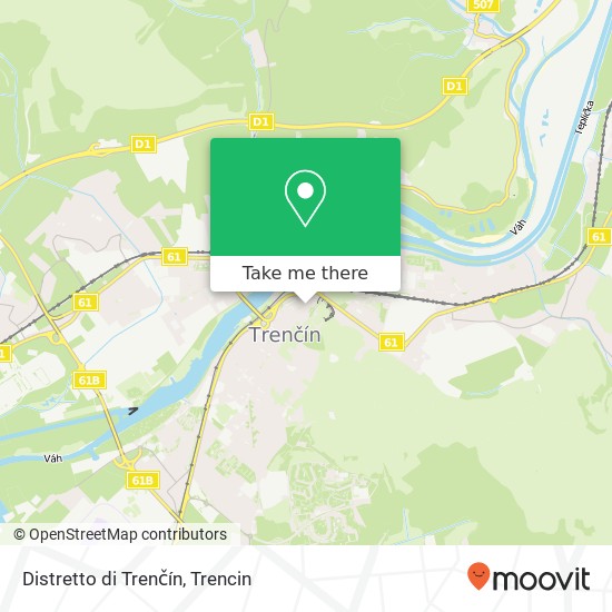 Distretto di Trenčín map