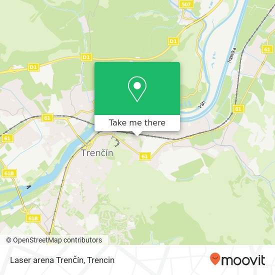 Laser arena Trenčín map