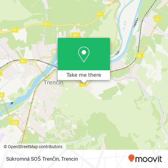 Súkromná SOŠ Trenčín map