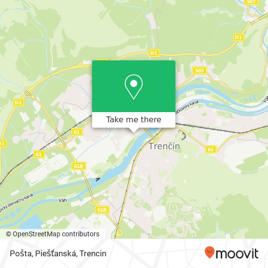 Pošta, Piešťanská map