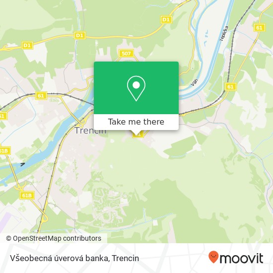 Všeobecná úverová banka map