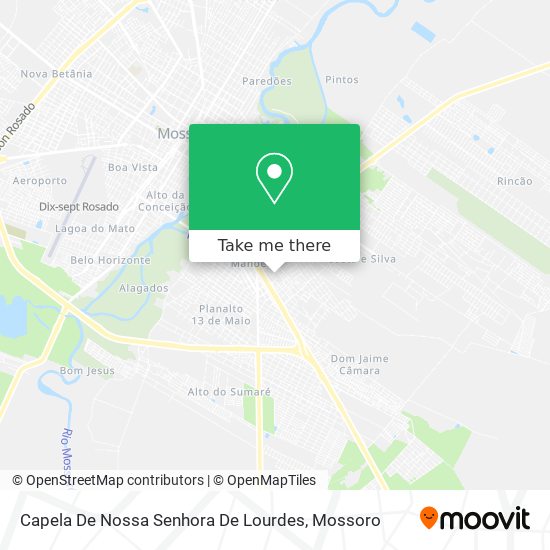 Mapa Capela De Nossa Senhora De Lourdes