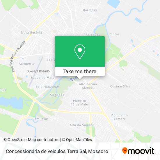 Concessionária de veículos Terra Sal map