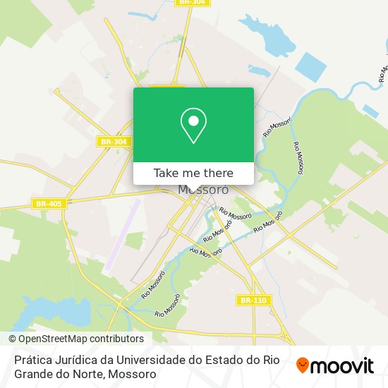 Mapa Prática Jurídica da Universidade do Estado do Rio Grande do Norte