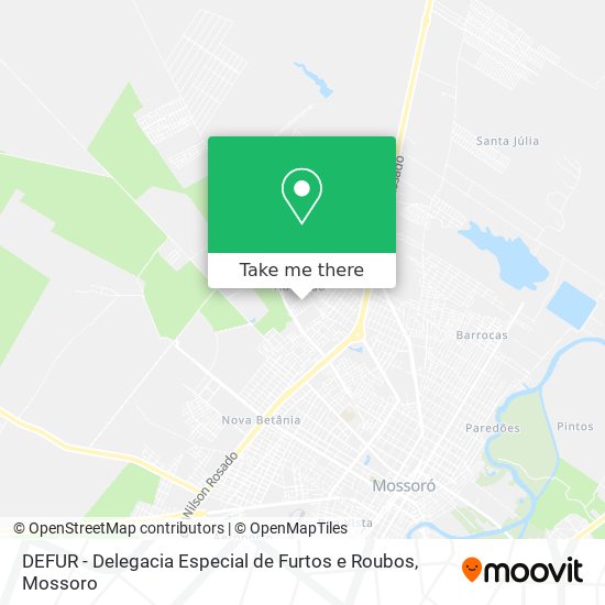 Mapa DEFUR - Delegacia Especial de Furtos e Roubos