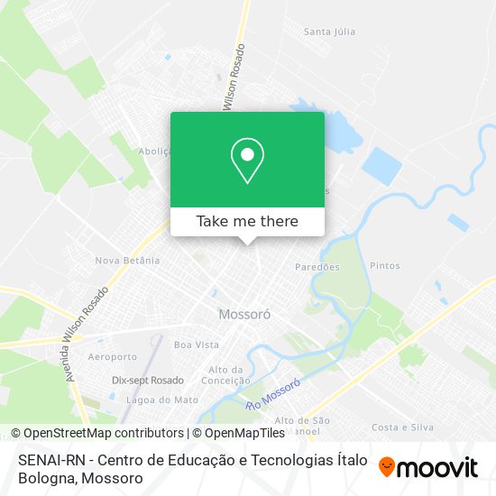 Mapa SENAI-RN - Centro de Educação e Tecnologias Ítalo Bologna