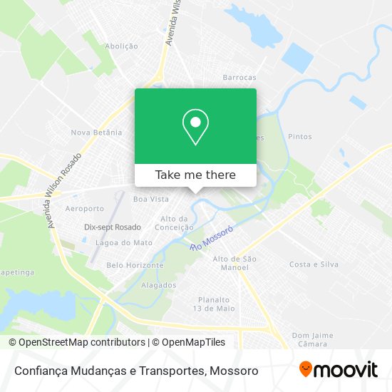 Confiança Mudanças e Transportes map