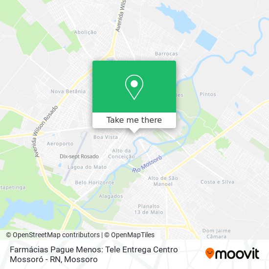 Farmácias Pague Menos: Tele Entrega Centro Mossoró - RN map