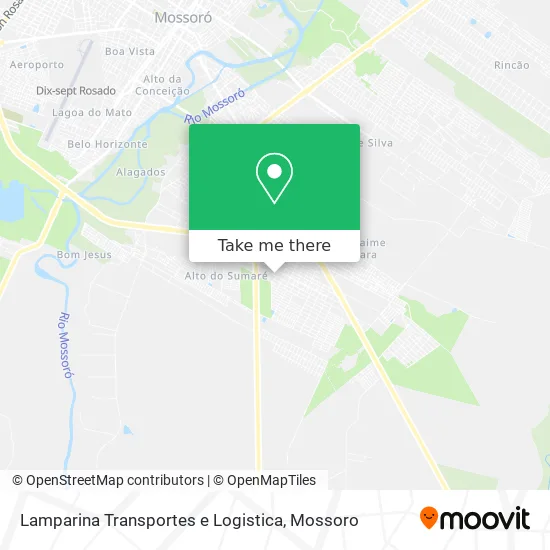Lamparina Transportes e Logistica map