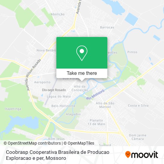 Mapa Coobrasp Cooperativa Brasileira de Producao Exploracao e per