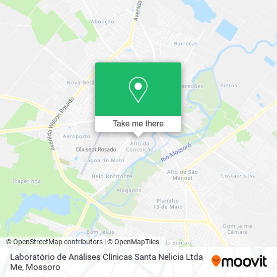 Laboratório de Análises Clínicas Santa Nelicia Ltda Me map