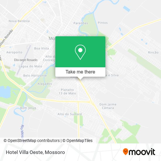 Hotel Villa Oeste map