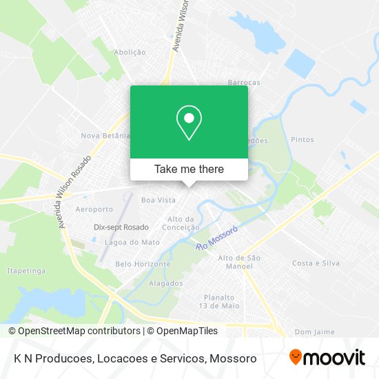 K N Producoes, Locacoes e Servicos map