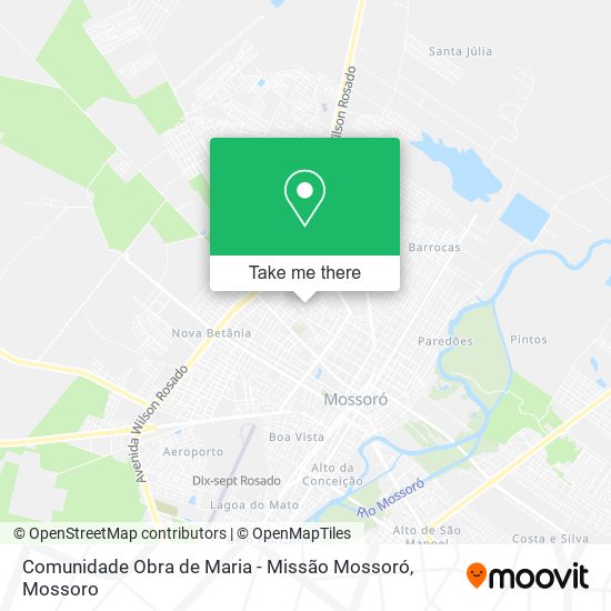 Comunidade Obra de Maria - Missão Mossoró map