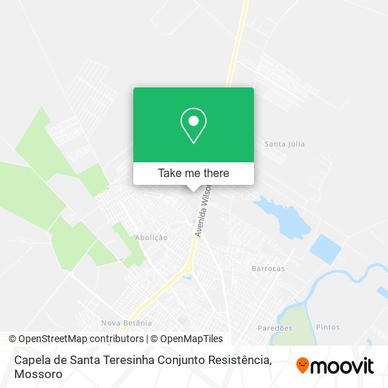 Mapa Capela de Santa Teresinha Conjunto Resistência