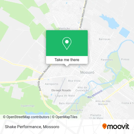 Shake Performance map