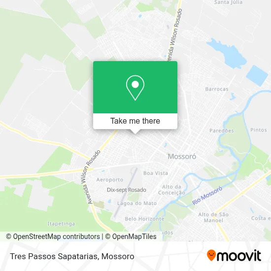 Tres Passos Sapatarias map