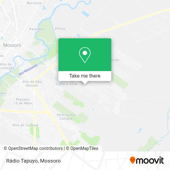 Rádio Tapuyo map