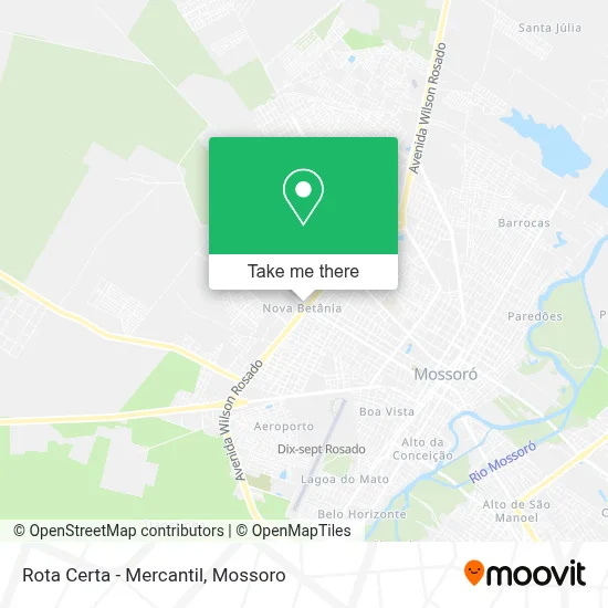 Rota Certa - Mercantil map