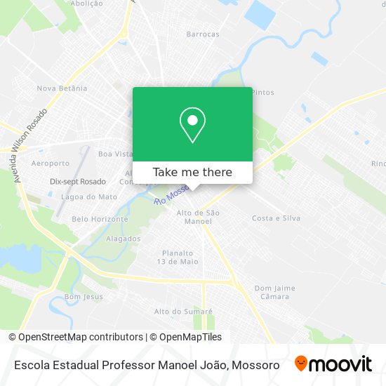 Escola Estadual Professor Manoel João map