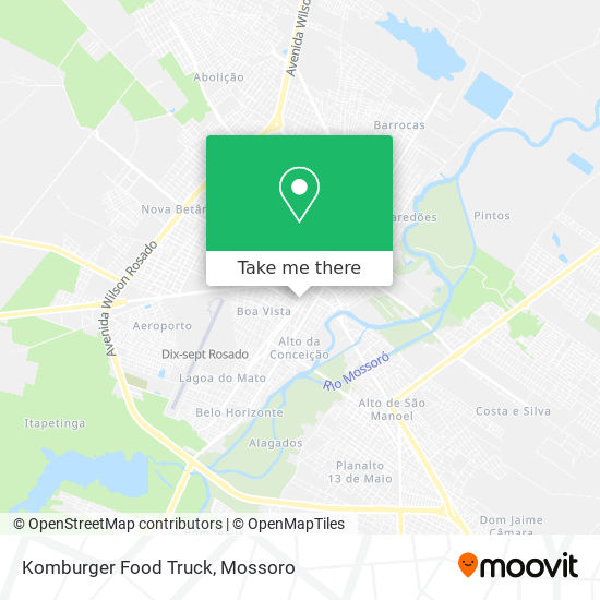 Mapa Komburger Food Truck