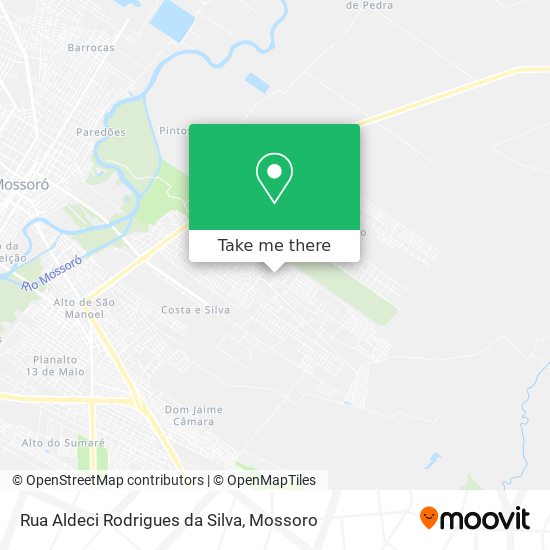 Mapa Rua Aldeci Rodrigues da Silva