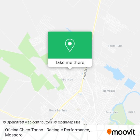 Mapa Oficina Chico Tonho - Racing e Performance