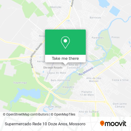 Supermercado Rede 10 Doze Anos map