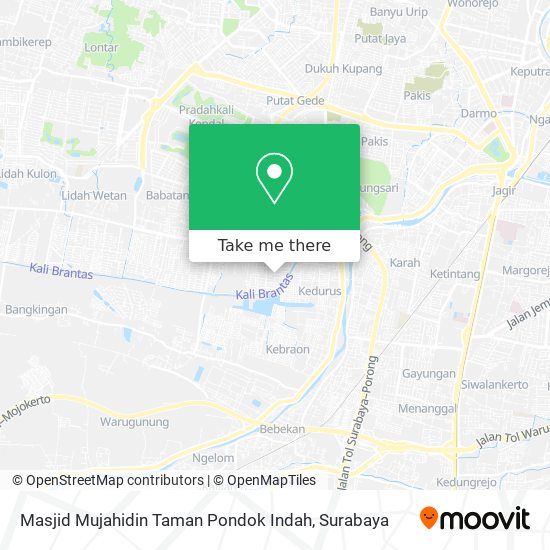 Masjid Mujahidin Taman Pondok Indah map