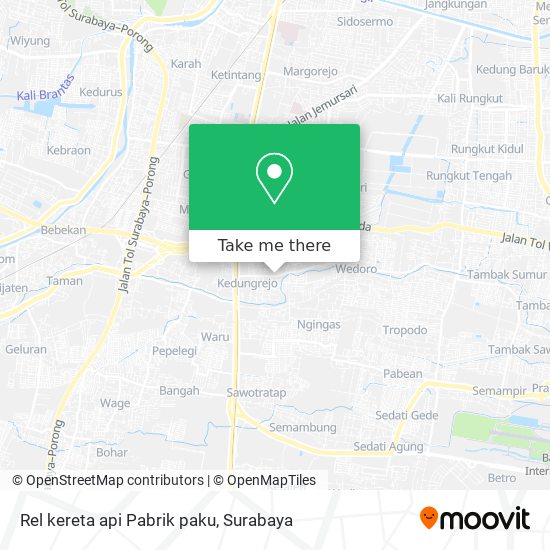 Rel kereta api Pabrik paku map