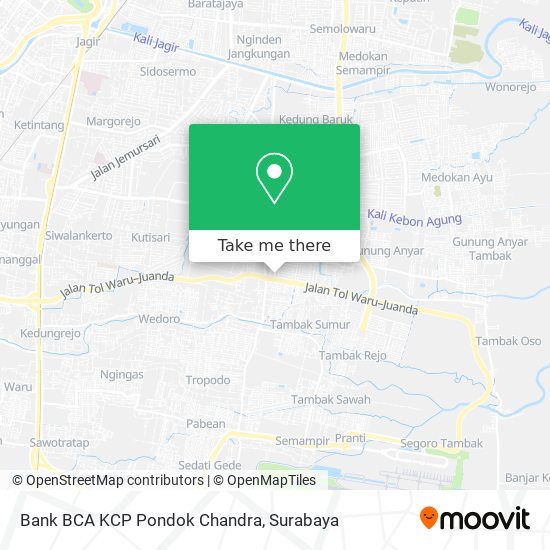 Bank BCA KCP Pondok Chandra map