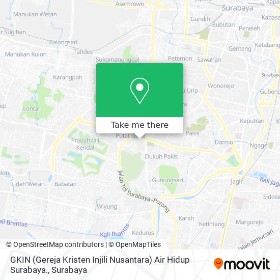 GKIN (Gereja Kristen Injili Nusantara) Air Hidup Surabaya. map