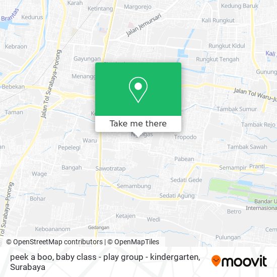 peek a boo, baby class - play group - kindergarten map