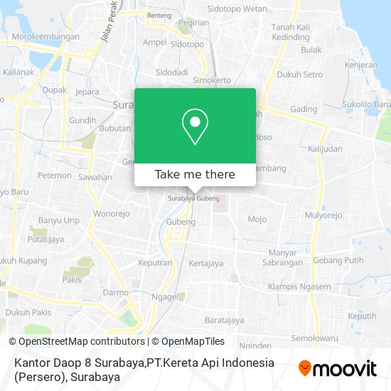 Kantor Daop 8 Surabaya,PT.Kereta Api Indonesia (Persero) map