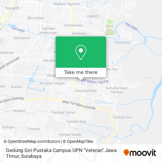 Gedung Giri Pustaka Campus UPN "Veteran" Jawa TImur map