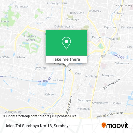 Jalan Tol Surabaya Km 13 map