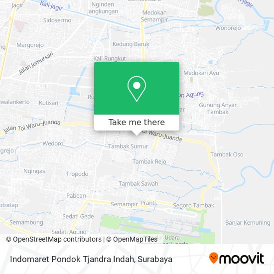 Indomaret Pondok Tjandra Indah map