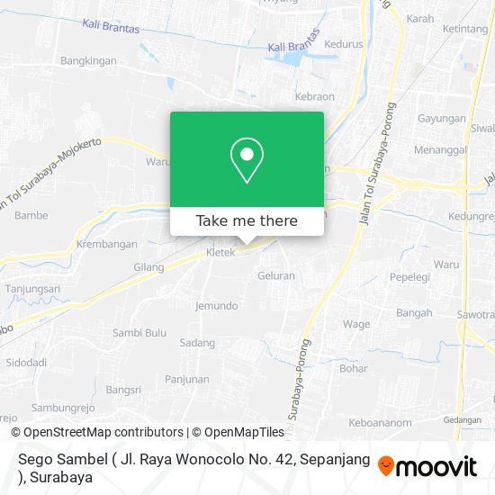 Sego Sambel ( Jl. Raya Wonocolo No. 42, Sepanjang ) map