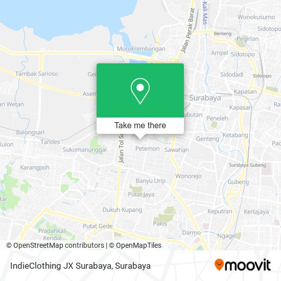 IndieClothing JX Surabaya map