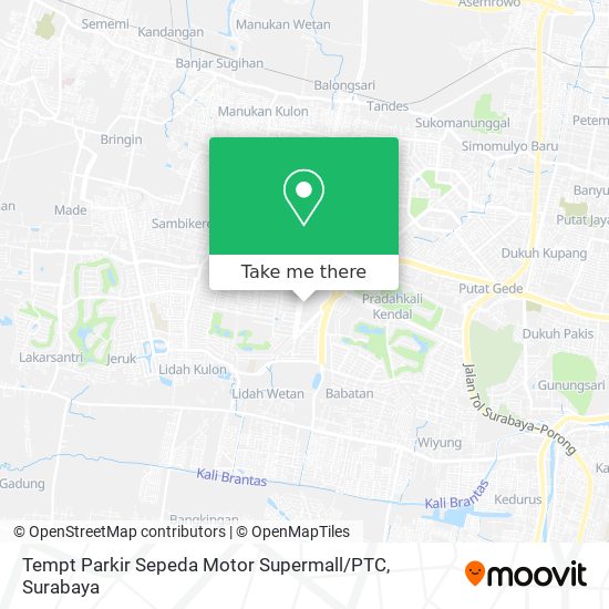 Tempt Parkir Sepeda Motor Supermall / PTC map