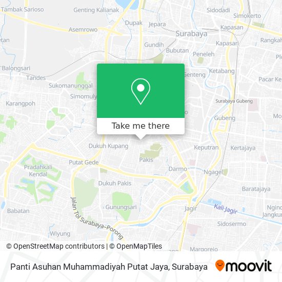 Panti Asuhan Muhammadiyah Putat Jaya map