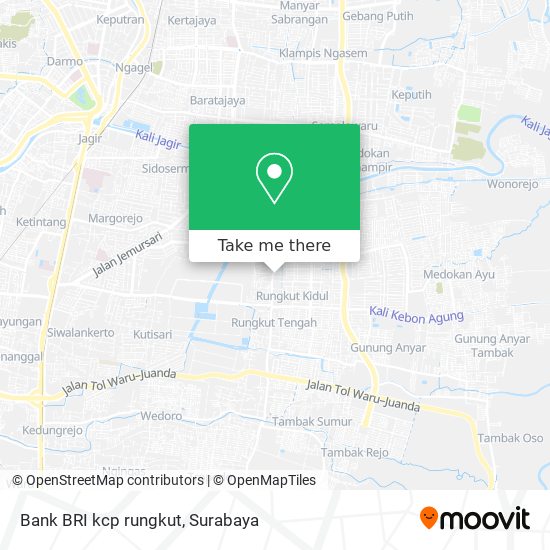 Bank BRI kcp rungkut map