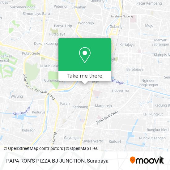 PAPA RON'S PIZZA BJ JUNCTION map
